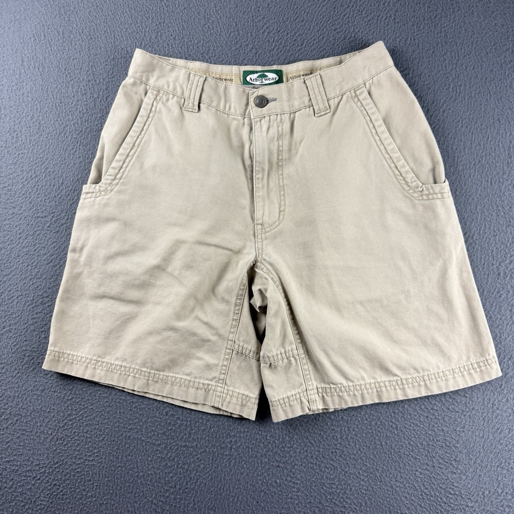 Arborwear Shorts Men's 29* Beige Canvas 8" Workwear Heavy Duty Heavyweight